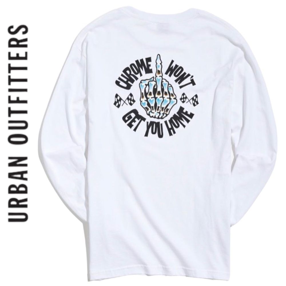 Urban Outfitters UO Dark Seas Chrome Bird Long Sleeve Tee Shirt T-Shirt NEW L